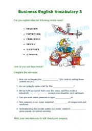 English Worksheet: Business English Vocabulary 3