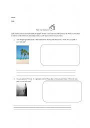 English Worksheet: What will you pack?