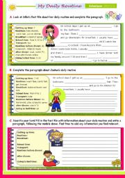 Daily Routines Board Game - ESL worksheet by Alenka