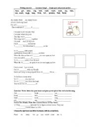 English worksheet: past tense,past participle   song my love