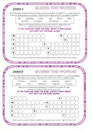 English Worksheet: Fully Editable Speaking And Spelling Fun Activity on General Vocabulary; 3 pages; good for adults, too!! :)))) Clear instructions and an extra template for a follow-up activity are included!!