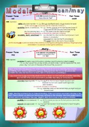 English Worksheet: MODALS_can/may