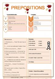 English Worksheet: Prepositions