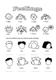 English Worksheet: Feelings