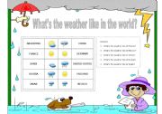 English Worksheet: Whats the weather like in the world?