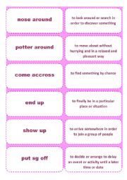 English Worksheet: Phrasal verbs memory