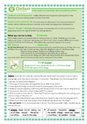 English Worksheet: Raising funds for Oxfam