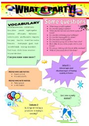 English Worksheet: What a party!