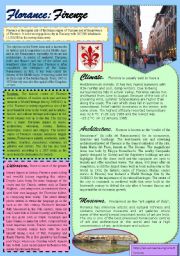 English Worksheet: Florance