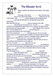 English Worksheet: The Blunder-bird