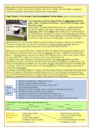 English Worksheet: Houses made of paper.