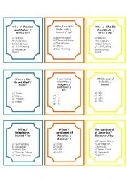 English Worksheet: Passive Voice Game - Activity cards+Rules + Answers