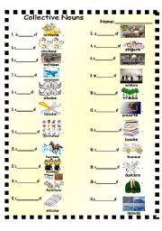 English Worksheet: Collective Nouns 2