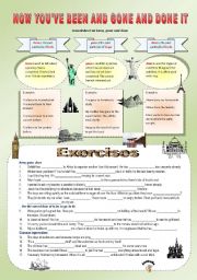 English Worksheet: Now Youve Been and Gone and Done It! a worksheet for elementary- intermediate on been, gone and done