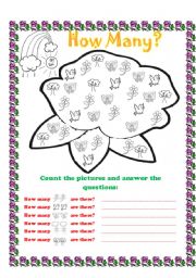 English Worksheet: Spring - How many