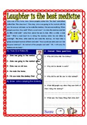 Reading comprehension Test ( Theme: Smile)