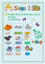 English Worksheet: shops 1