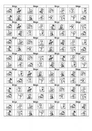 English Worksheet: Sports Bingo game