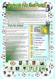 English Worksheet: Interesting Facts about Football 