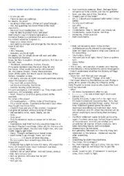 English Worksheet: Harry Potter and the Blacks house