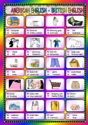 English Worksheet: American and British English - Goods and Shopping