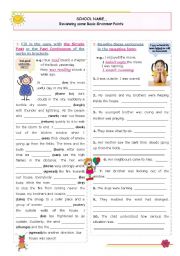 English Worksheet: Reviewing Basic Grammar Points series (9) - Past Simple and Past Continuous (all forms)