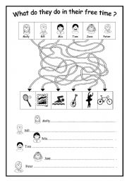 English Worksheet: FREE TIME