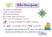 English worksheet: The Compass