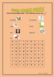 English worksheet: ANIMALS