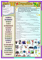 English Worksheet: verb BE + preposition OF