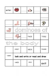 English worksheet: body dominoes