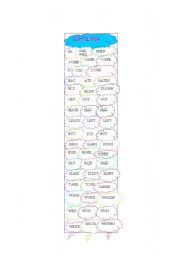 English worksheet: bookmark irregular verbs