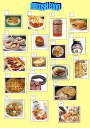 English Worksheet: British food poster