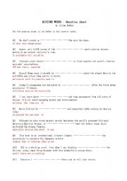 English Worksheet: Missing Words