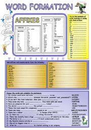 Word formation - Affixes preview and practice