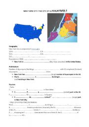 English Worksheet: Webquest New York City and superlatives