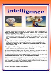 English Worksheet: intelligence