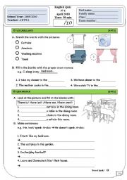 Quiz :Parts of the house & pieces of furniture  