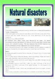 English Worksheet: Natural disasters