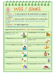 English Worksheet: Will you ???