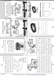 English Worksheet: Aesops Fables: The Wolf and the Dog [ Mini-book ]