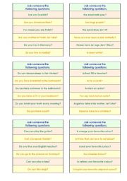 English Worksheet: YES OR NO GAME -- ELEMENTARY VERSION (good for adults, too) -- A VERY EFFECTIVE METHOD TO MAKE YOUR STUDENTS TALK! -- SUCCESS GUARANTEED