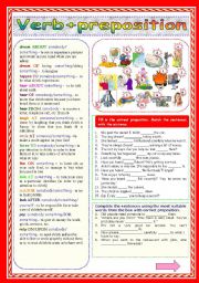 English Worksheet: Verb+preposition (Part 2)