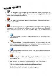 English Worksheet: Know your planets