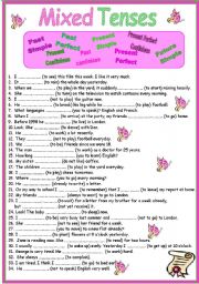 English Worksheet: Mixed tenses