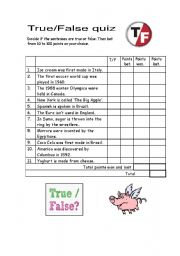 English worksheet: True/false passives