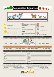 English Worksheet: Comparative Adjectives