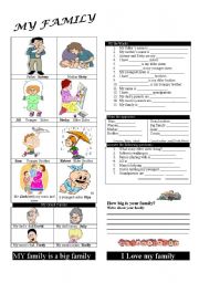 English Worksheet: People in the family.
