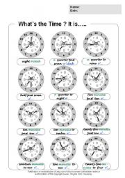 English Worksheet: What Time is it? Telling the Time with Tino Topolino.. + editable key