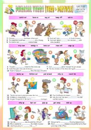 Phrasal Verbs (Thirteenth series). Exercises (Part 2/3). Key included!!!